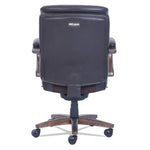 Woodbury Mid-Back Executive Chair, Supports Up To 300 Lb, 18.75" To 21.75" Seat Height, Brown Seat/back, Weathered Sand Base