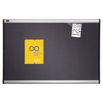 Prestige Gray Diamond Mesh Bulletin Board, 72" x 48", Gray Surface, Silver Aluminum/Plastic Frame