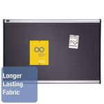 Prestige Gray Diamond Mesh Bulletin Board, 72" x 48", Gray Surface, Silver Aluminum/Plastic Frame