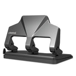 30-Sheet Three-Hole Power Assist Punch, 7 Mm Holes, Black