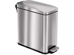 HLS Commercial Stainless Steel Step Trash Can with Hinged Lid, 3-Gallon, Silver (HLSS03RFR)