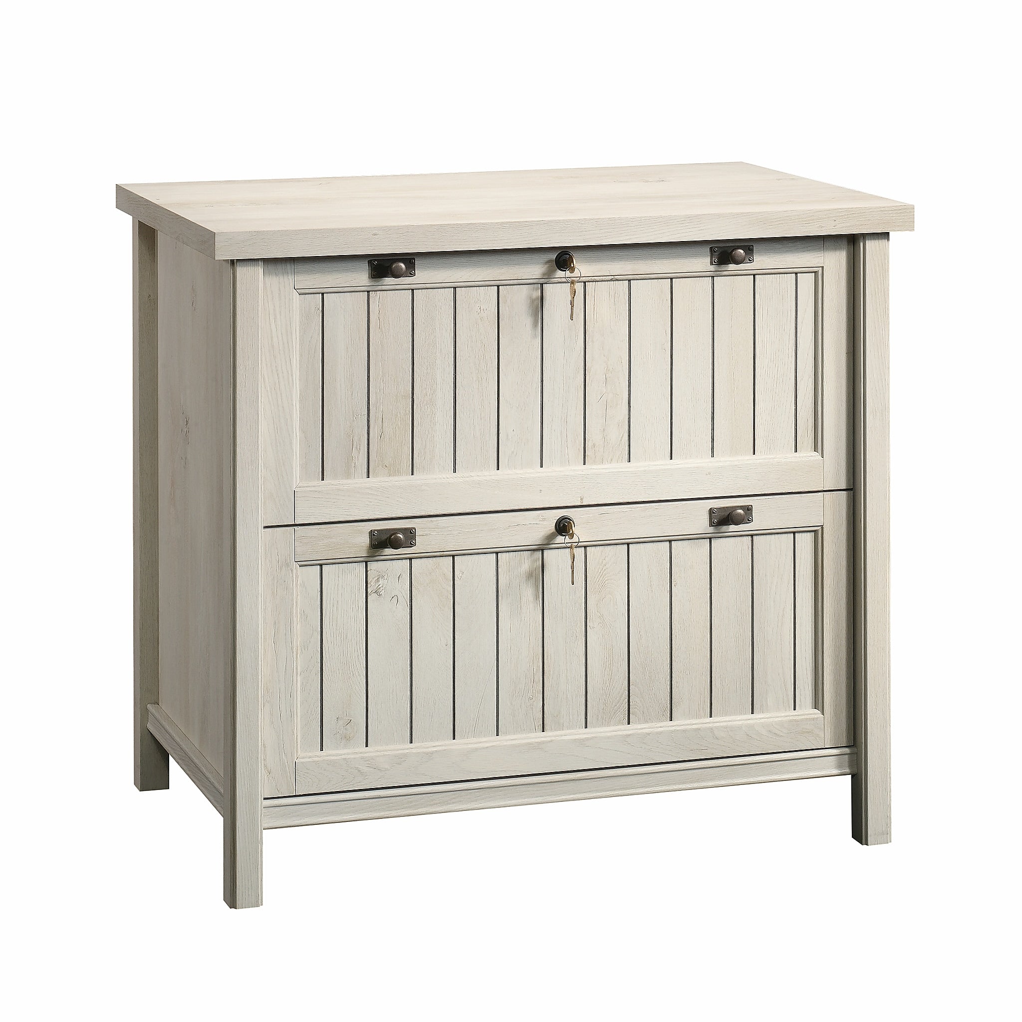 Sauder Costa Commercial 2-Drawer Lateral File Cabinet, Letter/Legal Size, Lockable, 33"W x 22"D, Chalked Chestnut (420040)