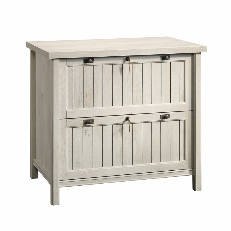 Sauder Costa Commercial 2-Drawer Lateral File Cabinet, Letter/Legal Size, Lockable, 33"W x 22"D, Chalked Chestnut (420040)