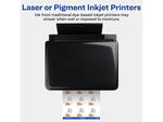 Avery Waterproof Laser/Pigment-Inkjet Square Labels, 2" x 2", Glossy White, 96 Labels/Pack (64510)
