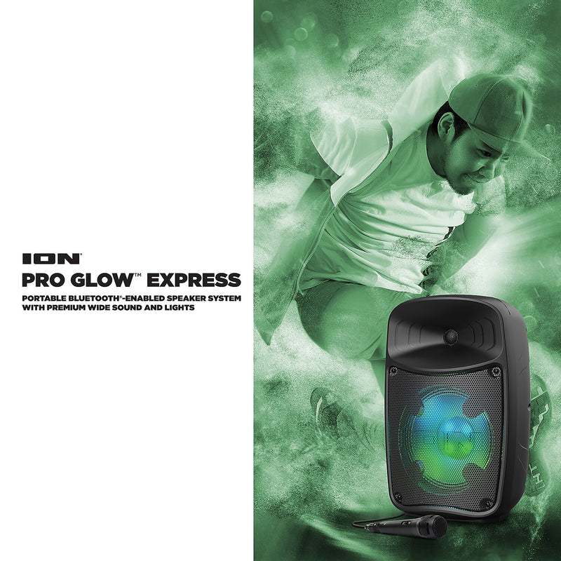 ION Pro Glow Express Bluetooth PA Speaker System, Black (IONPRGLWXPRESX)
