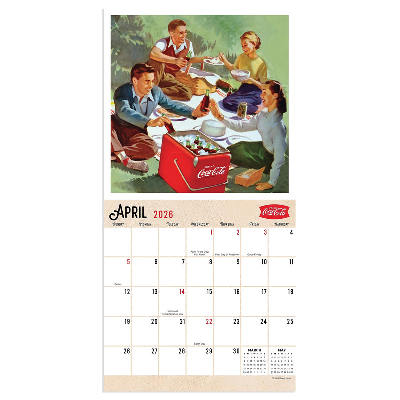 2026 TF Publishing 12" x 17" TF Publishing 7" x 7" Coca-Cola Mini Calendar 26-2102