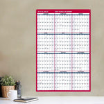2026 AT-A-GLANCE 36" x 24" Yearly Wall Calendar, Reversible, White/Red (PM212-28-26)
