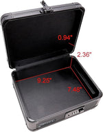 Vaultz Cash Box Stoarge Container w/ Combination Lock, Plastic, Black (VZ00308-CAM)