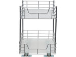 Household Essentials Glidez Steel Two-Tier Storage Organizer, SIlver (25310-1)
