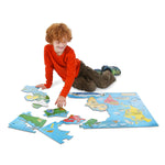 Melissa & Doug World Map Floor Puzzle, 33 Pieces (LCI446)