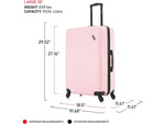 DUKAP Discovery 28" Hardside Suitcase, 4-Wheeled Spinner, TSA Checkpoint Friendly, Pink (DKDIS00L-PNK)
