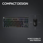 Logitech PRO X TKL LIGHTSPEED Wireless Ergonomic Gaming Keyboard, Black (920-012127)