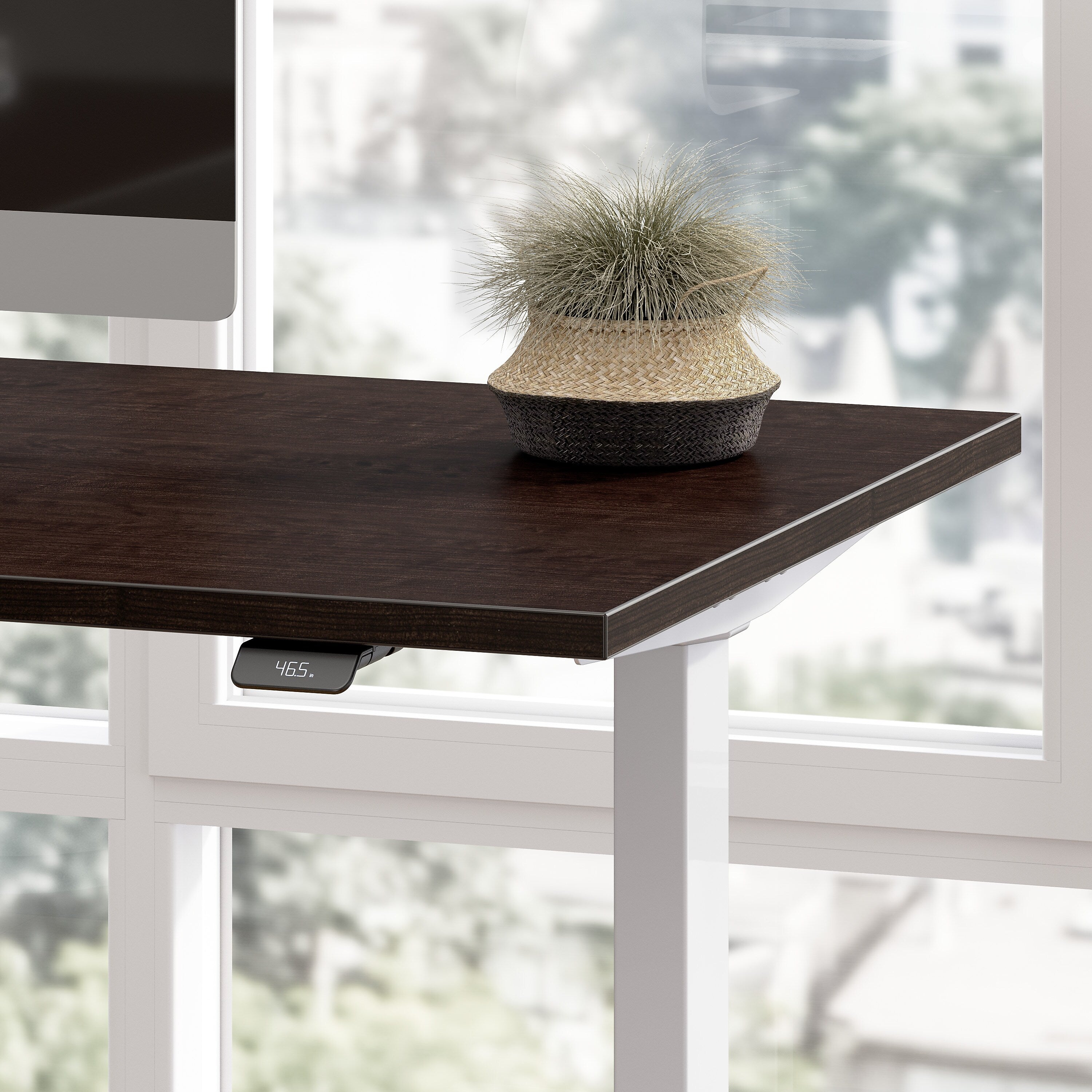 Bush Business Furniture Move 60 Series 72"W L Shaped Adjustable Standing Desk, Mocha Cherry (M6SL7278MRSK)