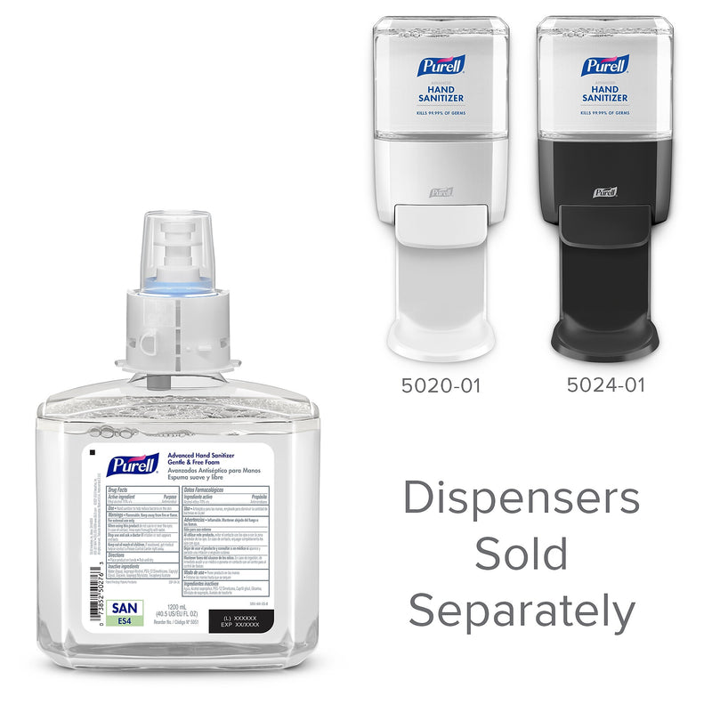PURELL Advanced 70% Alcohol Foaming Hand Sanitizer Refill for ES4 Dispenser, 1200 mL, 2/Carton (5051-02)
