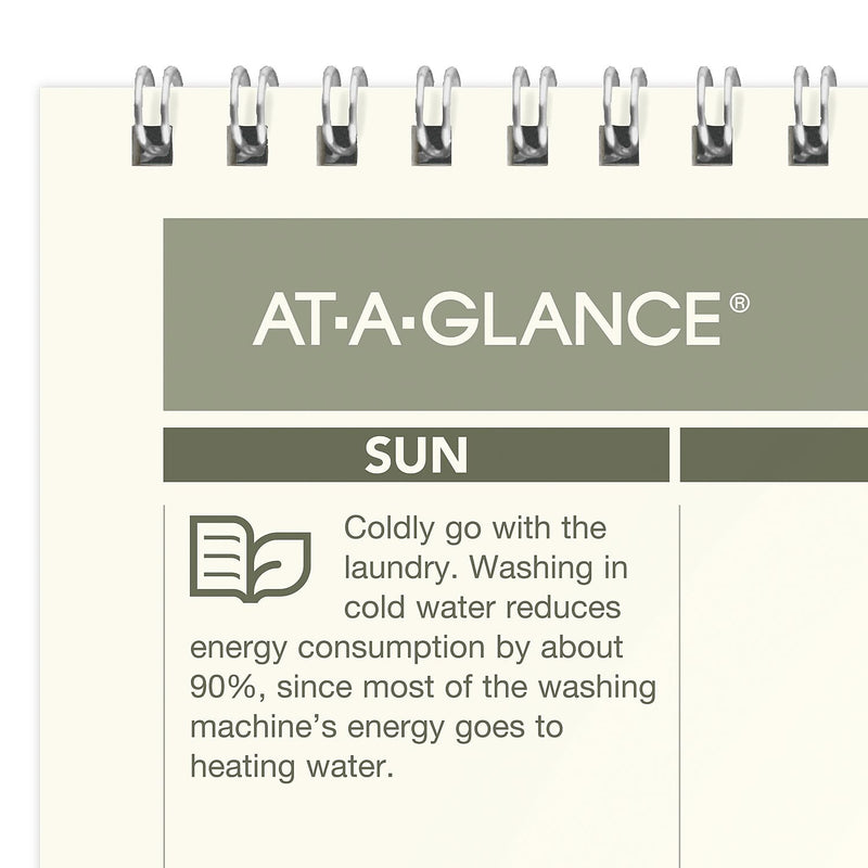 2026 AT-A-GLANCE Recycled 15" x 12" Monthly Wall Calendar, Green/Black (PMG77-28-26)