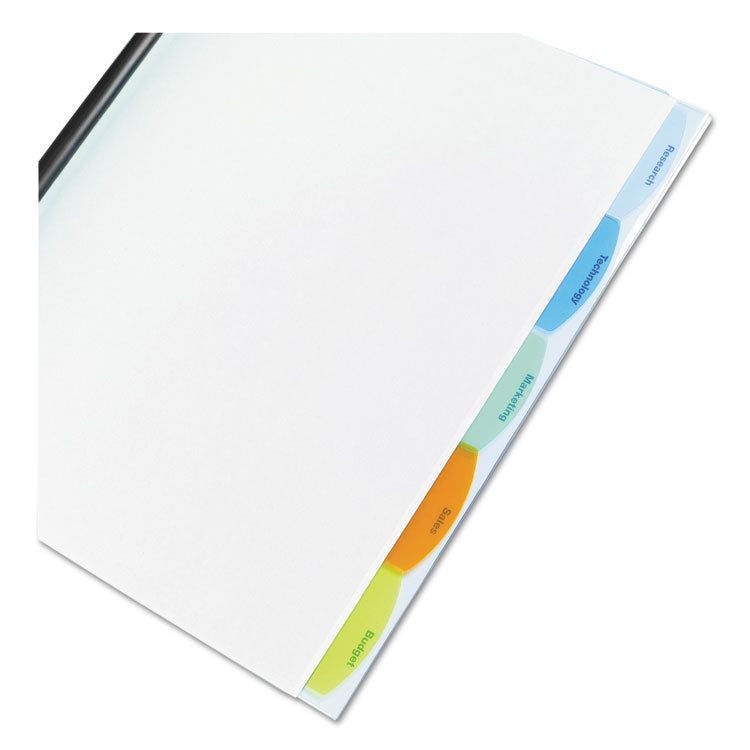 View-Tab Report Cover, Grooved Sliding Bar, 8.5 X 11, Clear/clear