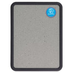 Contour Granite Board, 48" x 36", Granite Gray Surface, Black Plastic Frame