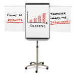 Prestige 2 Mobile Presentation Easel with Extendable Easel Pad Arms, 36" x 24", White Surface, Black/Gray Metal/Plastic Frame