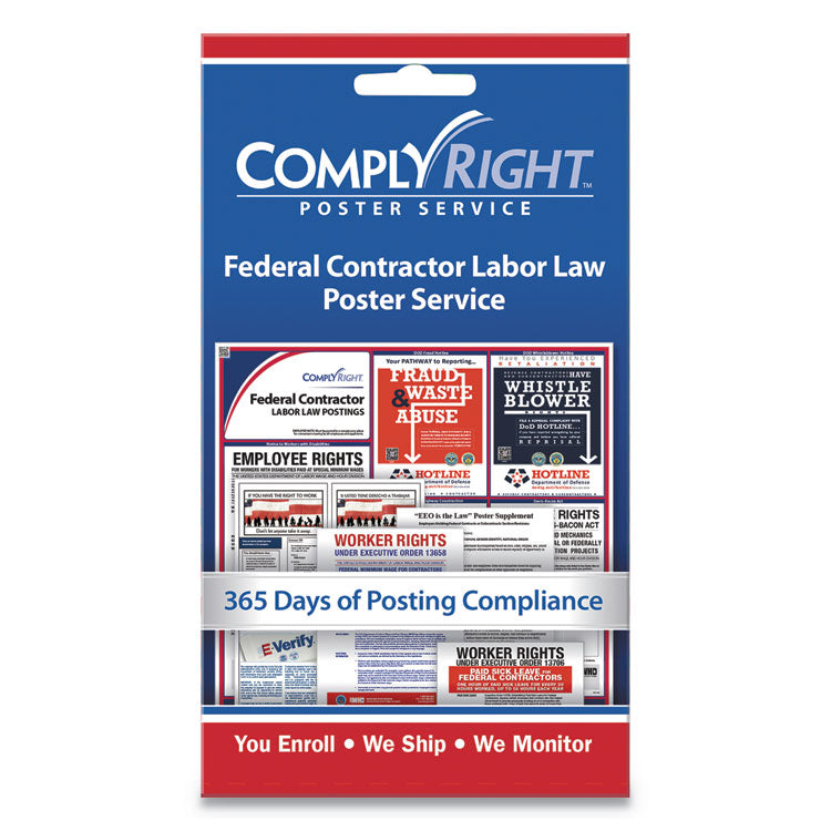 Labor Law Poster Service, "Federal Contractor Labor Law", 4 x 7