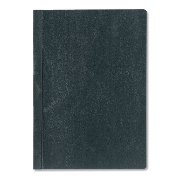 DuraClip Report Cover, Clip Fastener, 8.5 x 11, Holds 30 Sheets, Clear/Black, 25/Box