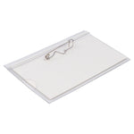JAM PAPER Plastic Name Tags with Pin, 3 5/8" x 2 1/4", Clear, 96/Pack (401139015a)