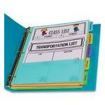Index Dividers With Multi-Pockets, 5-Tab, 11.5 X 10, Assorted, 1 Set