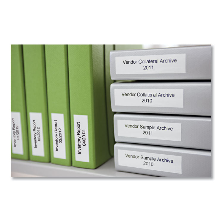 D1 Standard Labels, 0.5" x 23 ft, Black Print on White Tape, 6/Pack