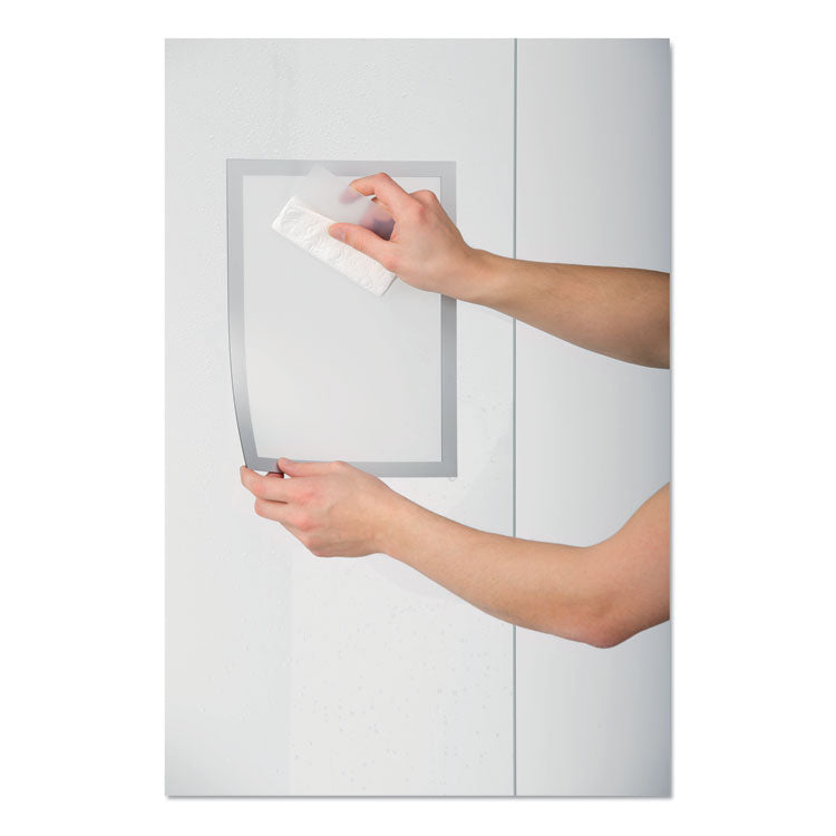 DURAFRAME Sign Holder, 8.5 x 11, Silver Frame, 2/Pack