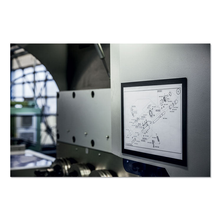 Duraframe Magnetic Sign Holder, 8.5 X 11, Black Frame, 2/pack