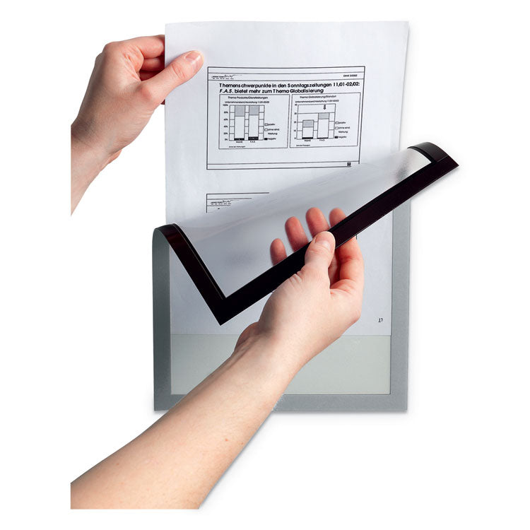 Duraframe Magnetic Sign Holder, 8.5 X 11, Silver Frame, 2/pack