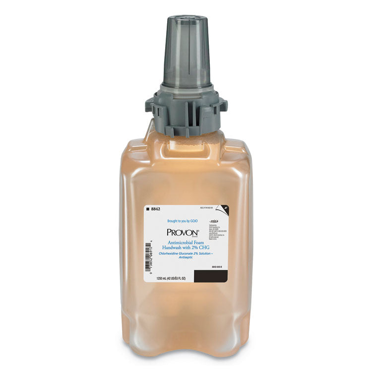 Antimicrobial Foam Handwash Refill, Fragrance-Free, 1,250 mL, 3/Carton
