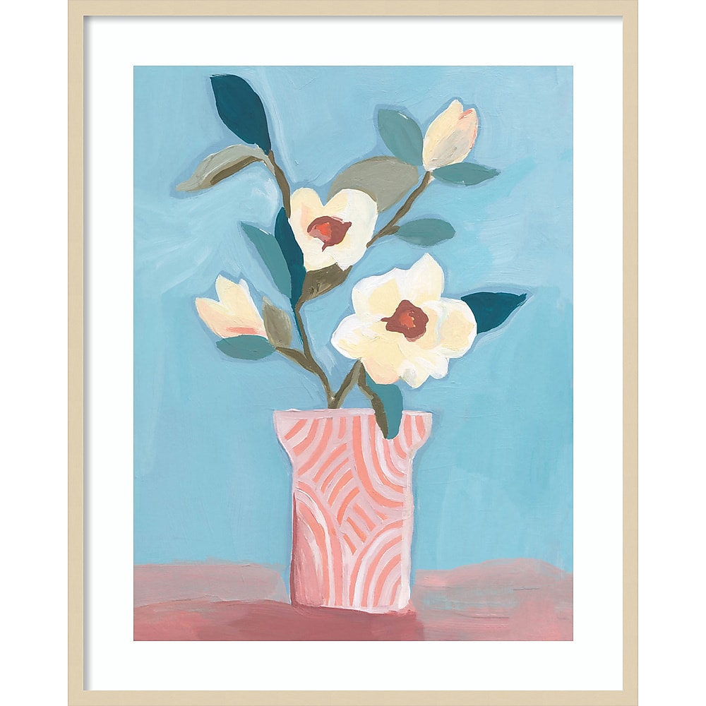 Amanti Art Magnolia Blooms by Kate Aurelia Holloway Wood Framed Wall Art Print, 33" x 41" (A42678253832)
