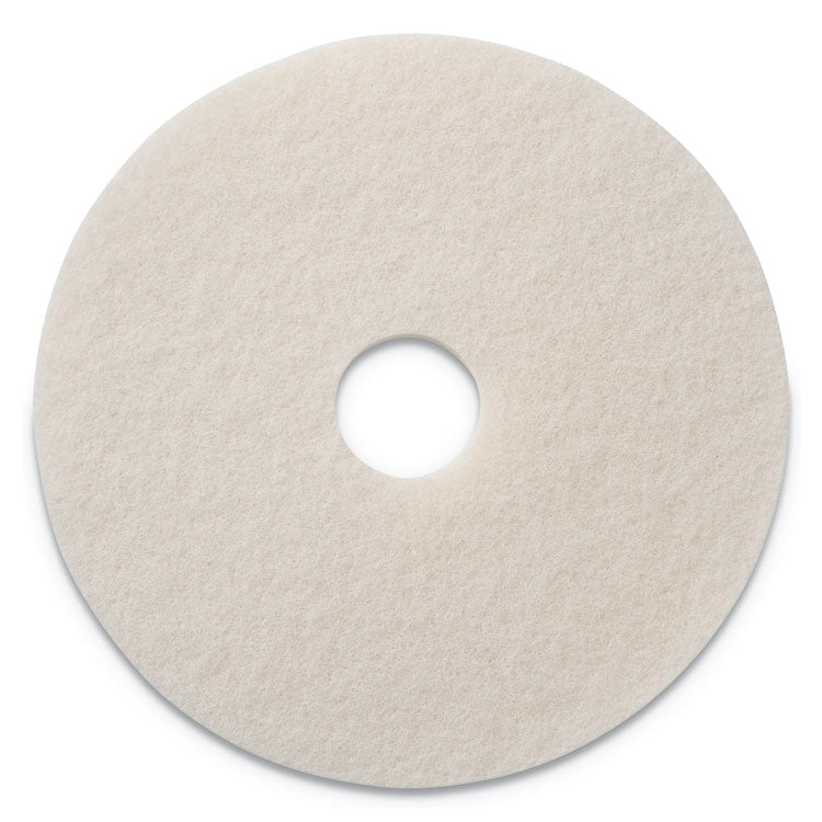 Polishing Pads, 20" Diameter, White, 5/carton