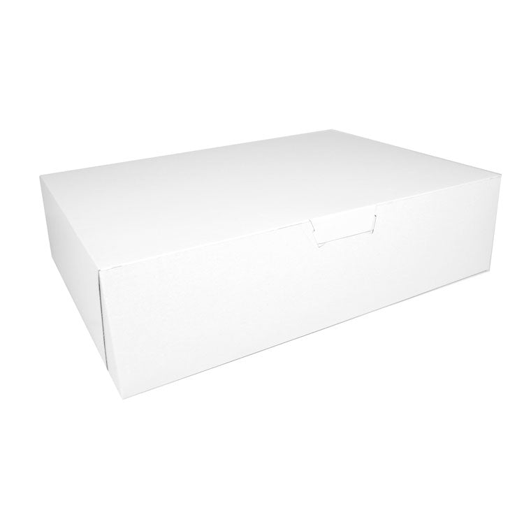 White One-Piece Non-Window Bakery Boxes, 19 x 14 x 5, White, Paper, 50/Carton