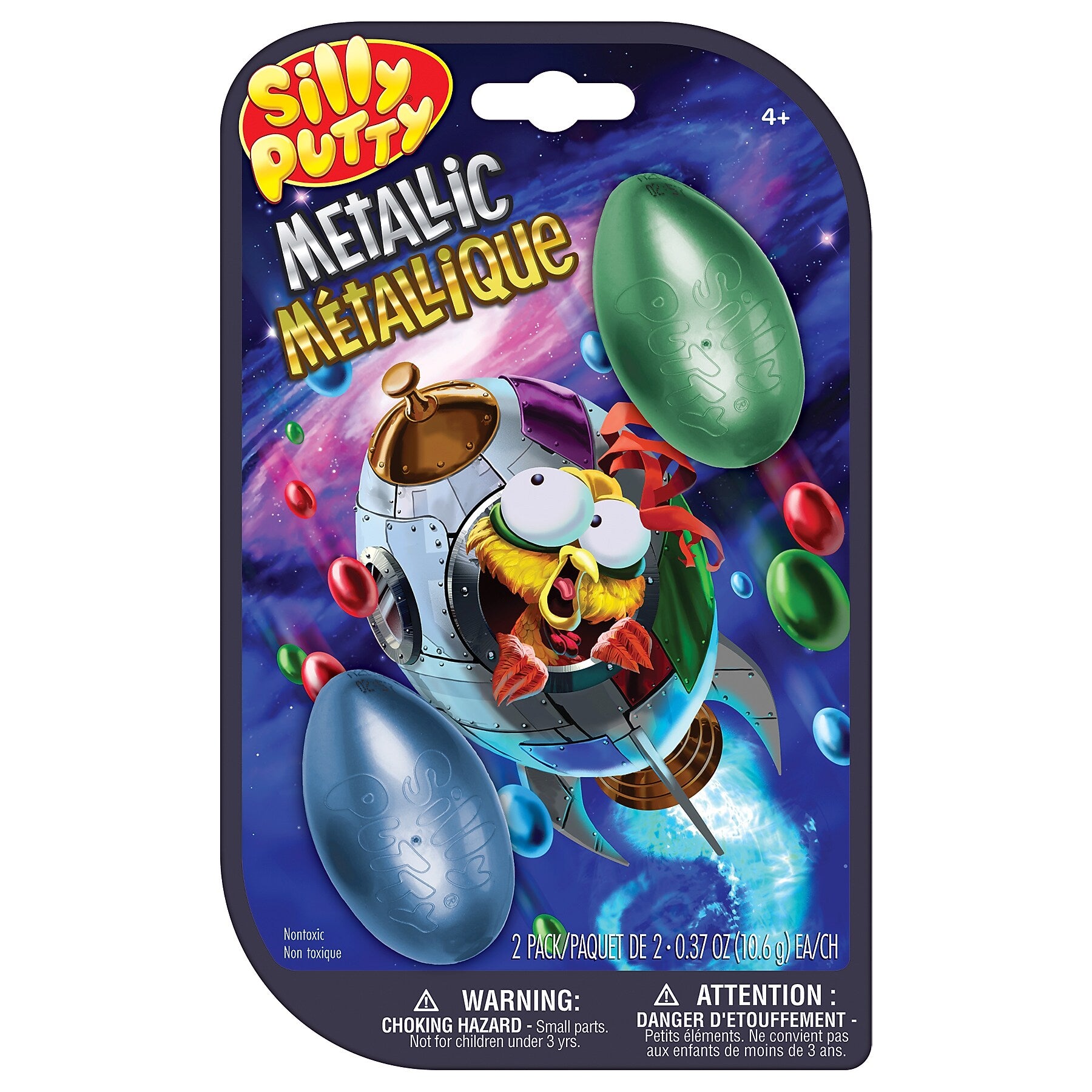 Crayola Silly Putty Metallic Eggs, Assorted Colors, 2/Pack, 4 Packs/Bundle (BIN080991-4)
