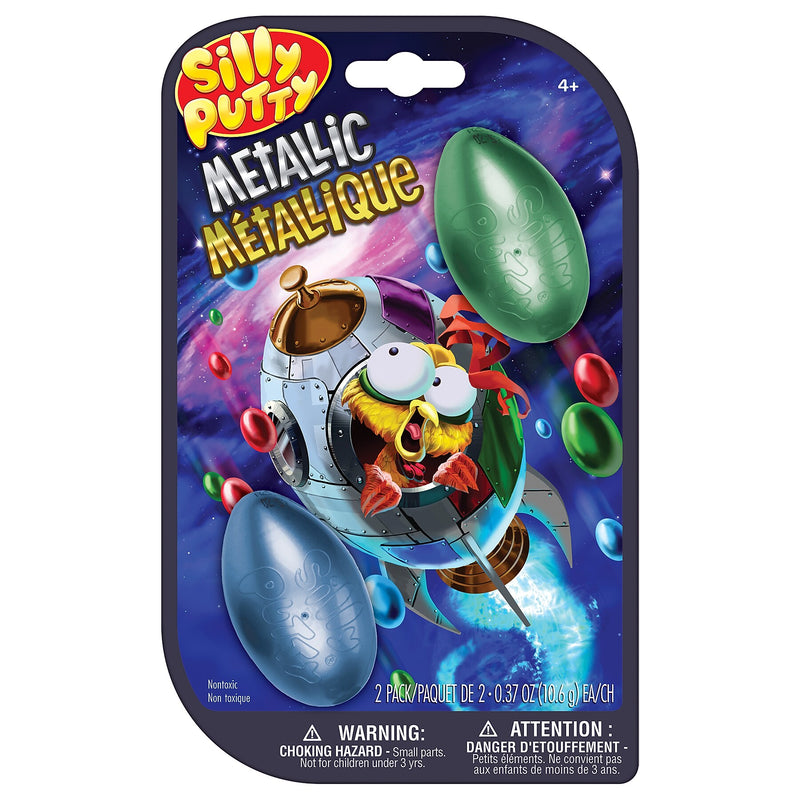 Crayola Silly Putty Metallic Eggs, Assorted Colors, 2/Pack, 4 Packs/Bundle (BIN080991-4)