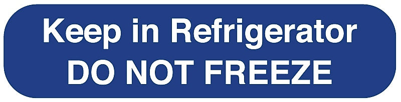 KEEP IN REFRIGERATOR, Medication Instruction Label, 1-5/8" x 3/8"