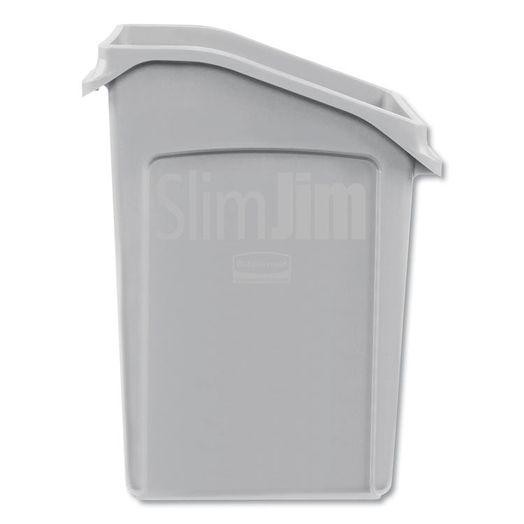 Slim Jim Under-Counter Container, 23 Gal, Polyethylene, Gray