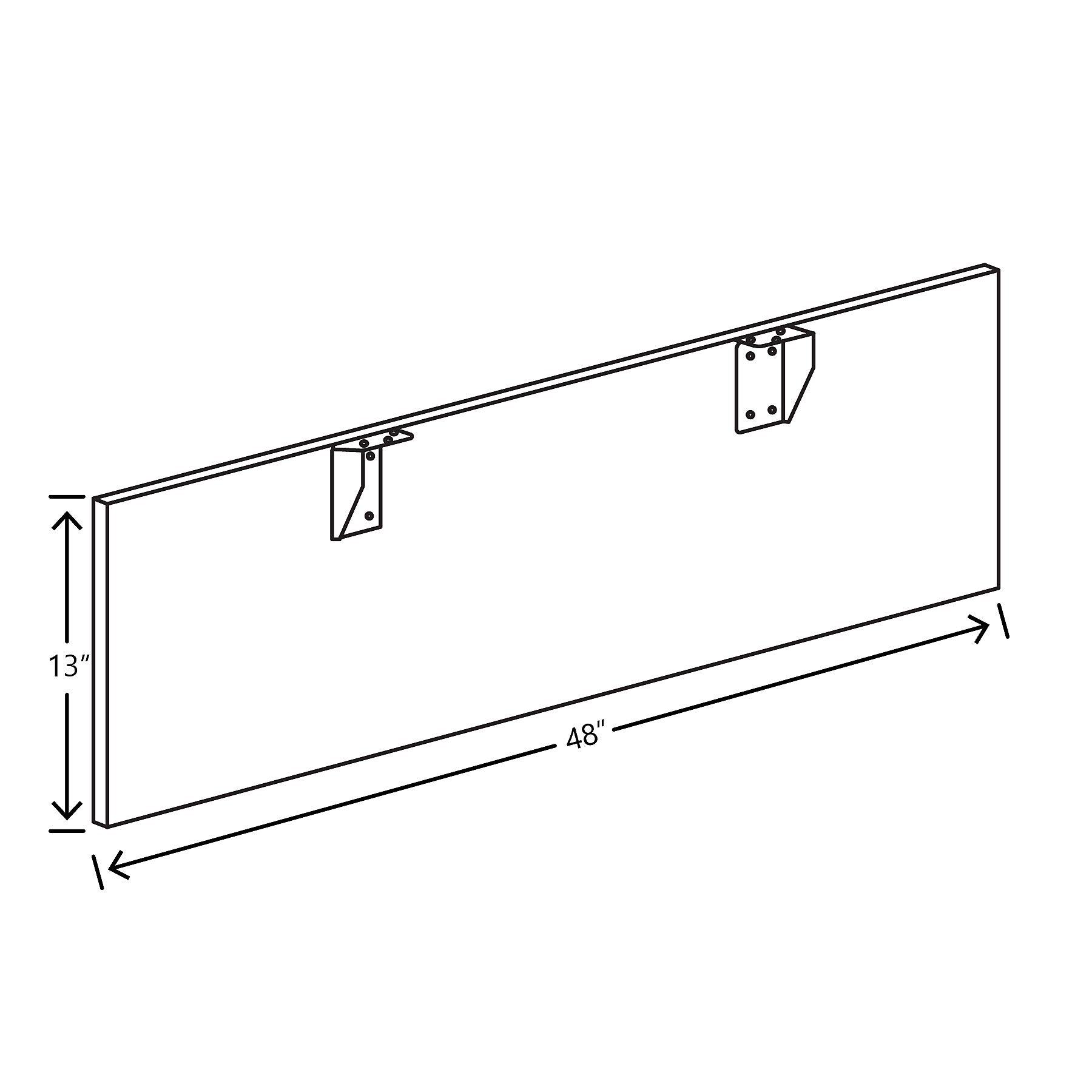 HON Laminate Modesty Screen, 48"W x 13"H, Florence Walnut (HUSLMOD1348.LFW1.FW.P)