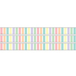 Teacher Created Resources Pastel Pop Stripes Straight Rolled Border Trim, 3" x 50', 3/Bundle (TCR9156-3)