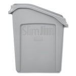 Slim Jim Under-Counter Container, 13 Gal, Polyethylene, Gray