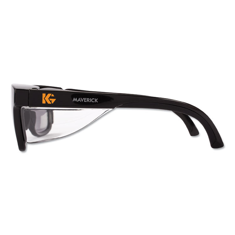 Maverick Safety Glasses, Black, Polycarbonate Frame, Smoke Lens, 12/Box