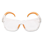 Maverick Safety Glasses, Clear/Orange, Polycarbonate Frame, 12/Box