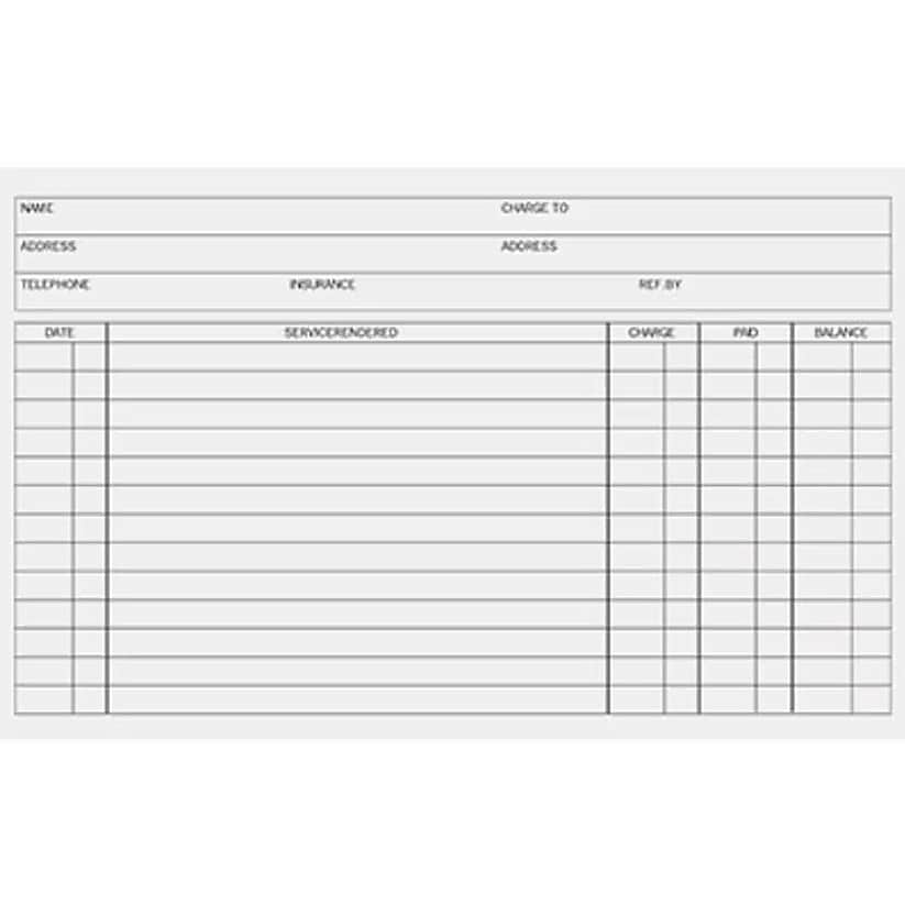 Medical Arts Press® Ledger Cards, Standard, Single Entry (20155)