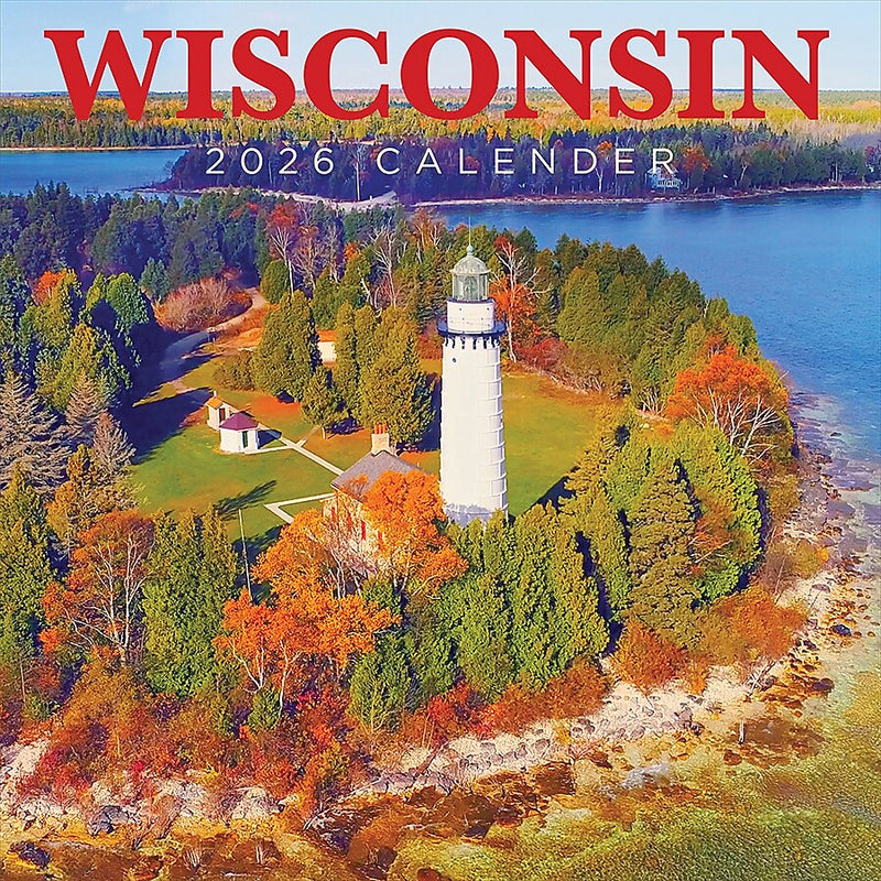 2026 TF Publishing Wisconsin 12" x 12" Monthly Wall Calendar (26-1041)