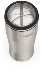 Thermos Icon Stainless Steel Vacuum Insulated Cold Tumbler with Straw, 24 oz., Matte Stainless (EAIS1112MS4)
