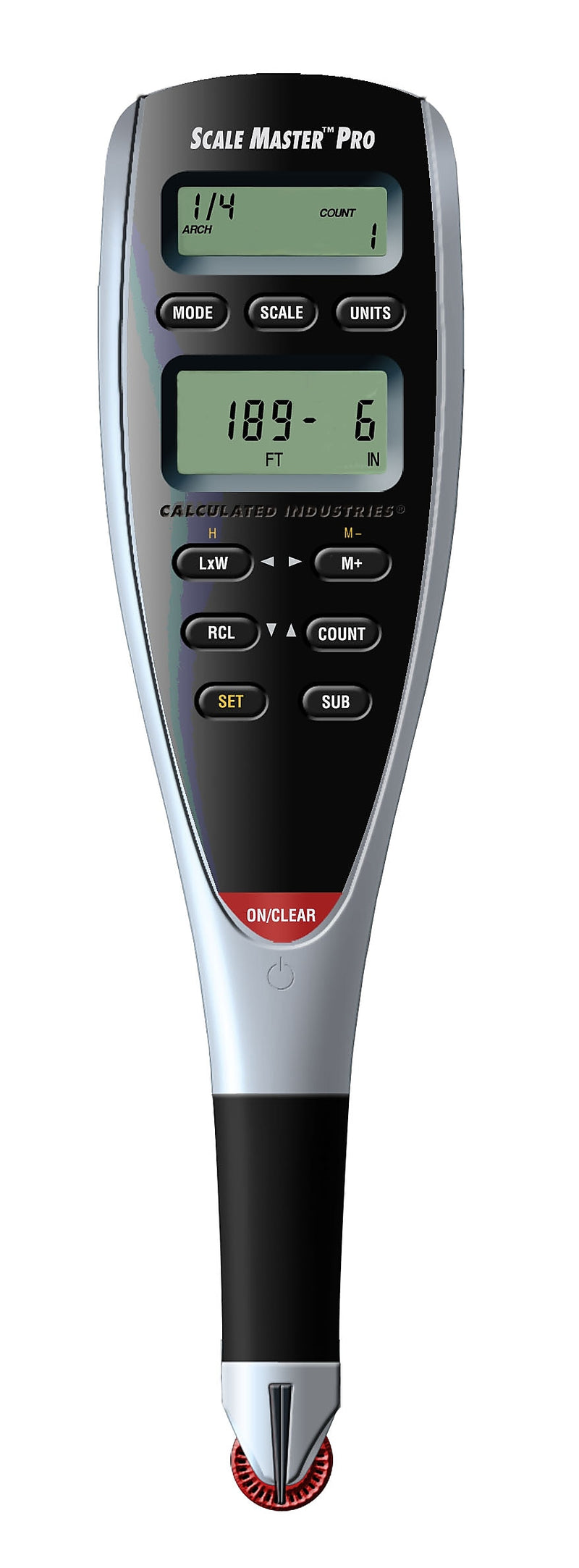 Calculated Industries Scale Master Pro 7.3" Imperial/Metric Electronic Architect Scale, Plastic, Multicolored (6025)