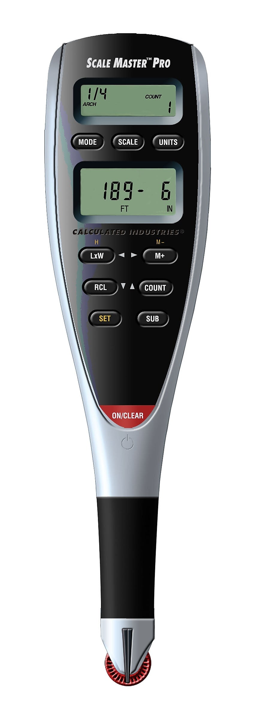 Calculated Industries Scale Master Pro 7.3" Imperial/Metric Electronic Architect Scale, Plastic, Multicolored (6025)