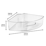 iDesign Lazy Susan Wedge Plastic Organizers, Clear (27743M4)