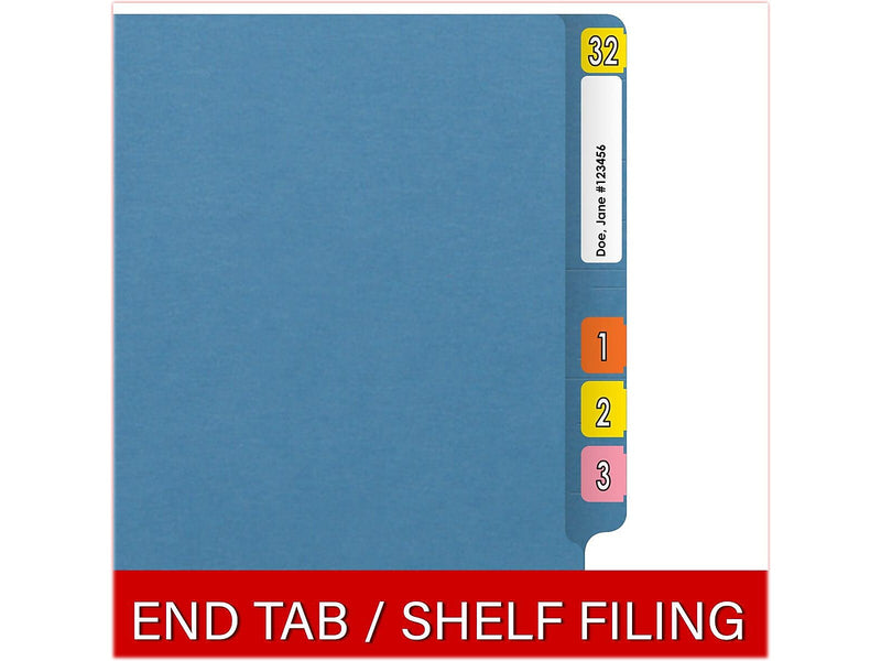 Medical Arts Press Reinforced End Tab File Folder, Straight Cut, Letter-Size, Blue, 250/Carton (S-01502-BLU-B)